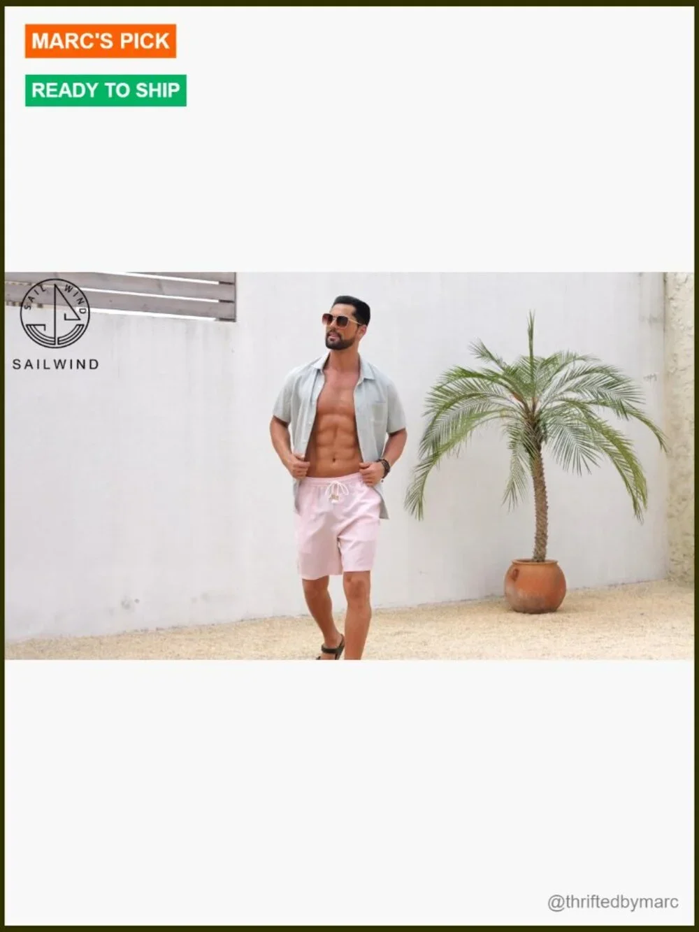 Men's Linen Shorts Elastic Waist Drawstring Lightweight Summer Casual